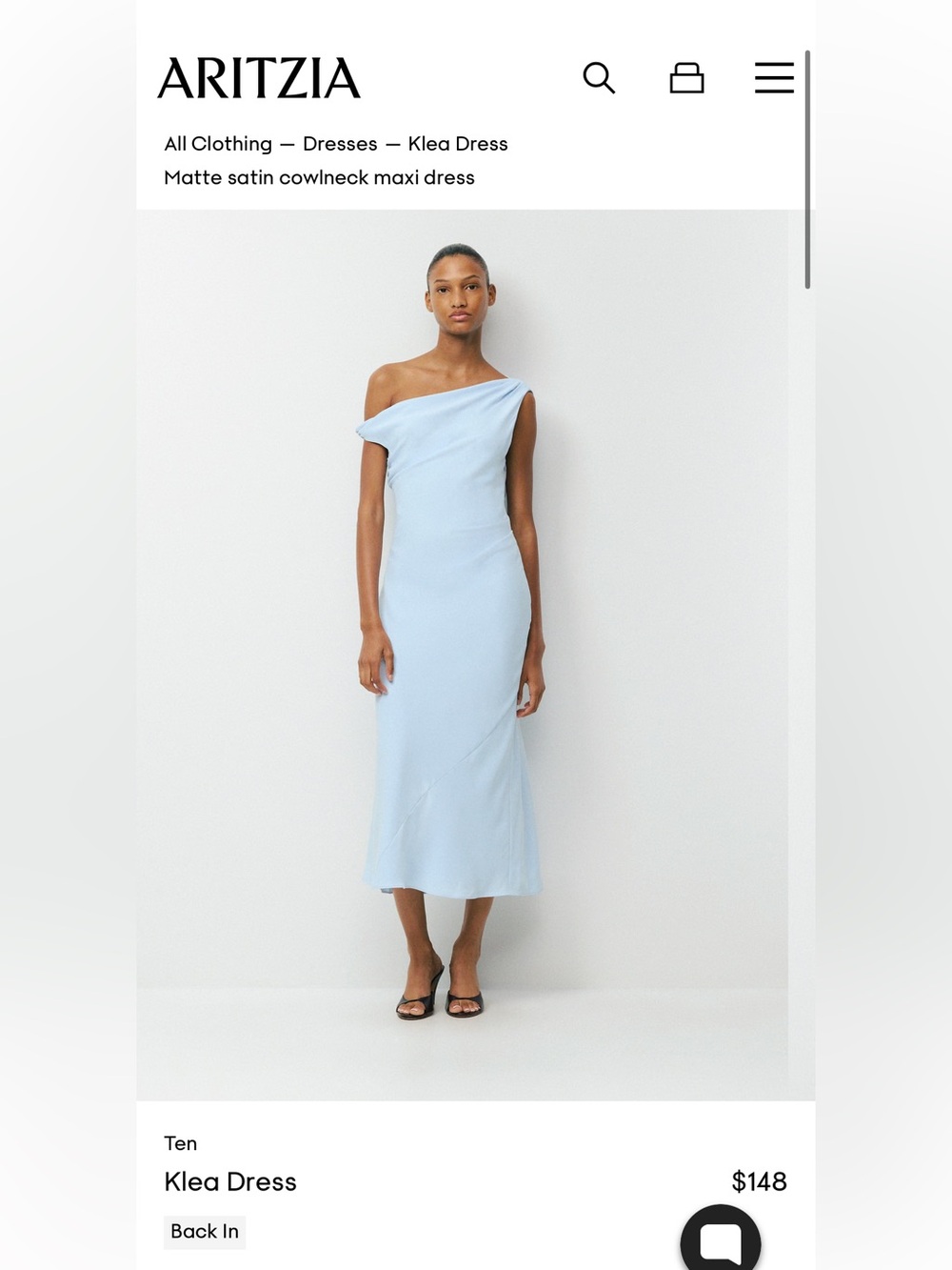 Aritzia Cowlneck Maxi Dress